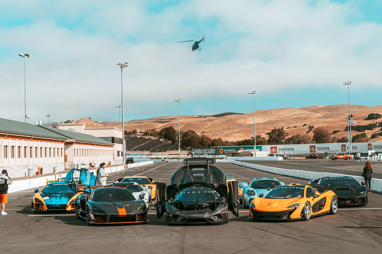 Helicopter Arrival, The Exotics Network at Sonoma Raceway