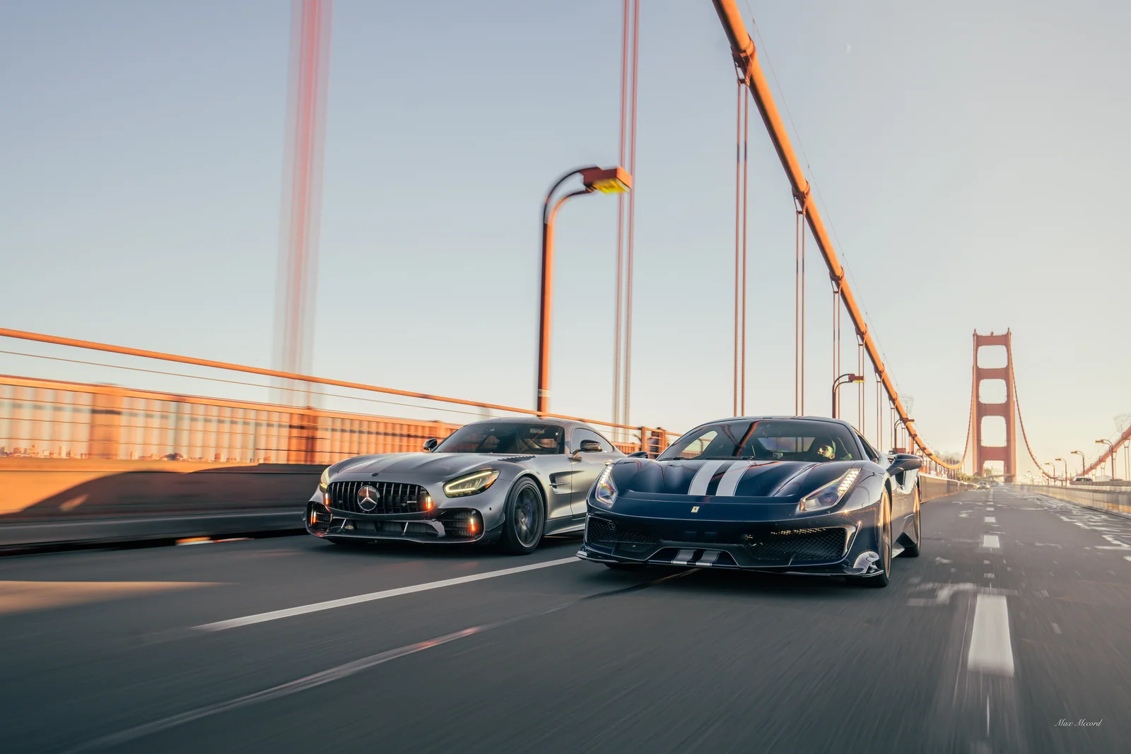 Ferrari 488 Pista and Mercedes-AMG