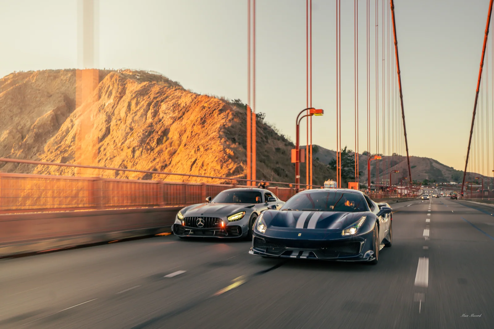 Bridge Duo, Ferrari 488 Pista and Mercedes-AMG
