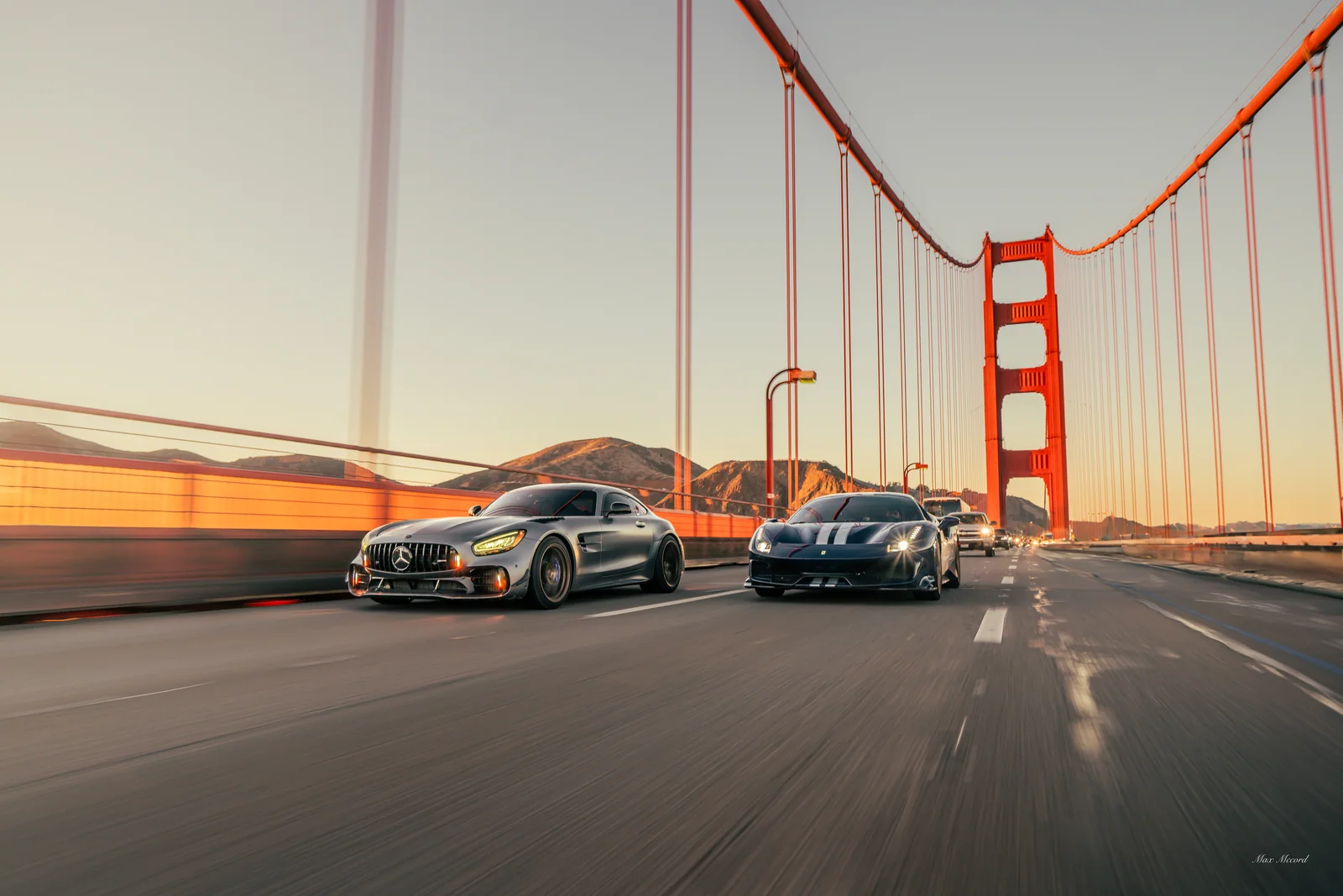 Towers and Tails, Ferrari 488 Pista and Mercedes-AMG