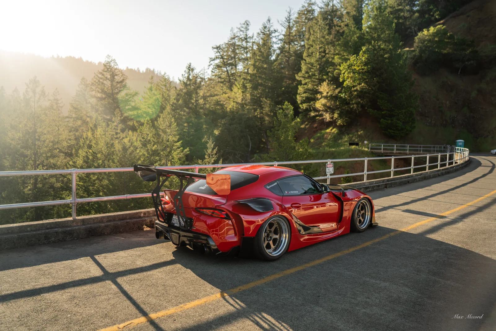 Backlit on the Bridge, Widebody Toyota Supra